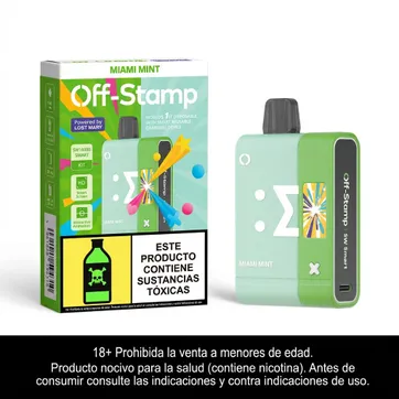 Off Stamp Miami Mint 16.000 Puffs Kit Bateria Y Pod - imagen 1