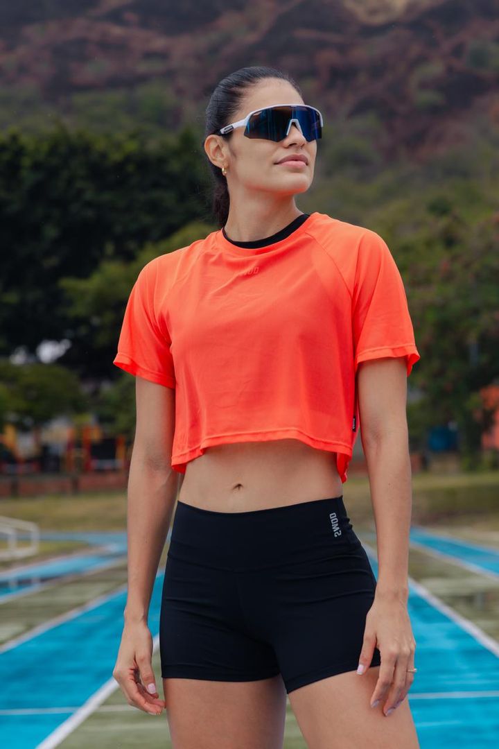 CAMISETA MALLA NARANJA