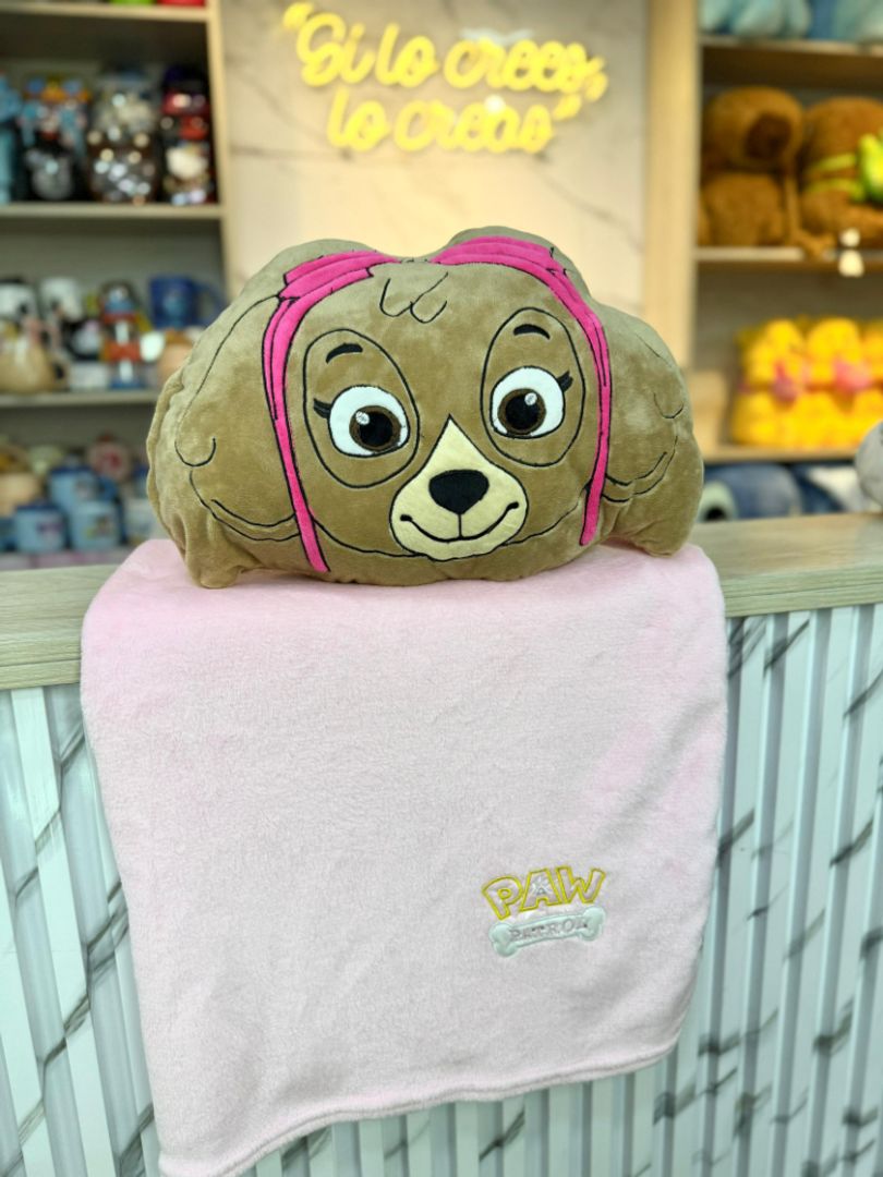 cobija almohada PAW PATROL de peluche