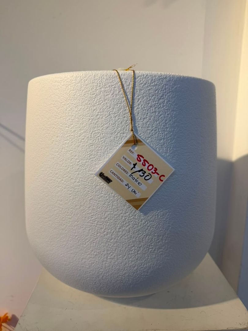 MATERO BLANCO PLASTICO GRANDE CILINDRICA