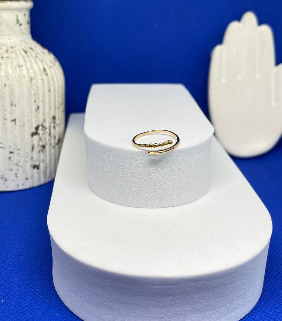 Anillo ajustable liso de balines