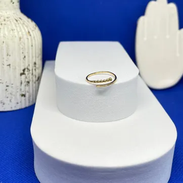 Anillo ajustable liso de balines - imagen 1