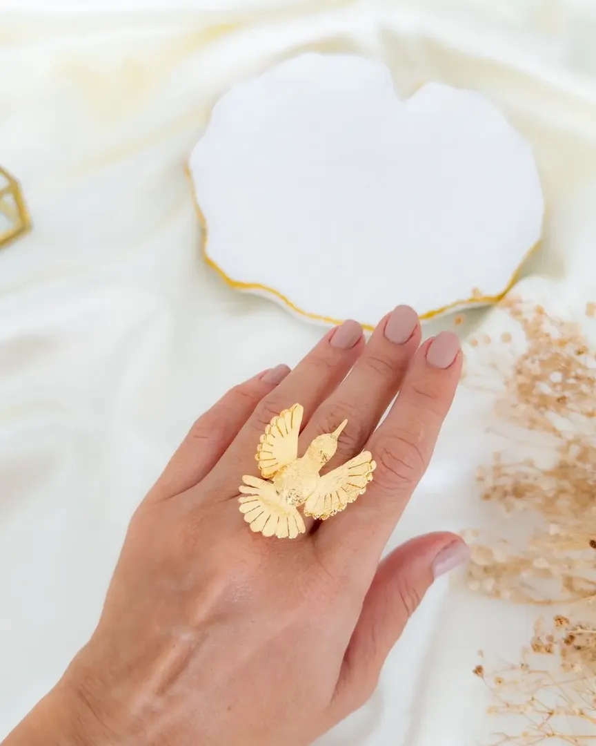 ANILLO COLIBRÍ FLOR - ITIEL