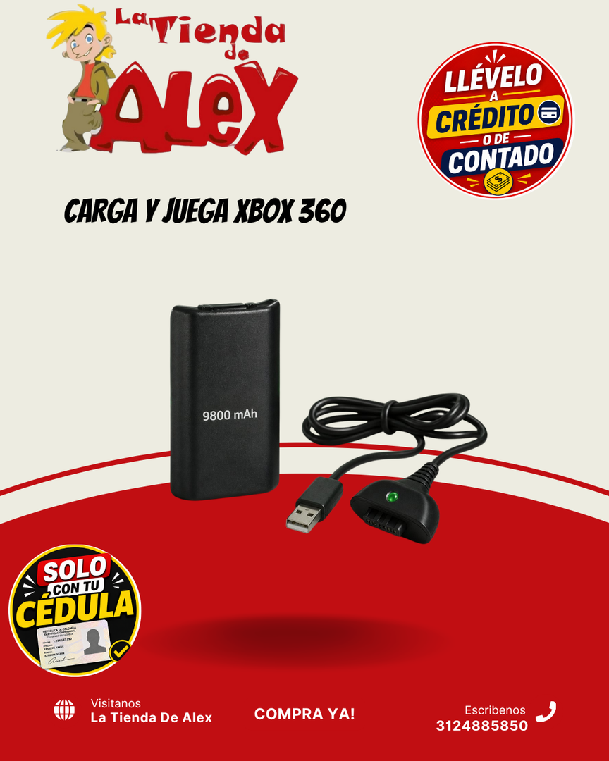 CARGA Y JUEGA XBOX 360