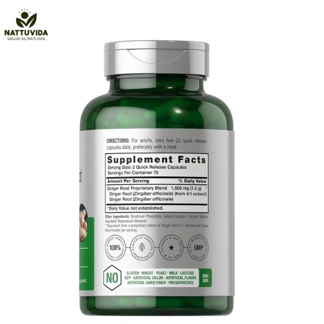 Raíz de Jengibre Ginger Root  1500 mg  150 pastillas