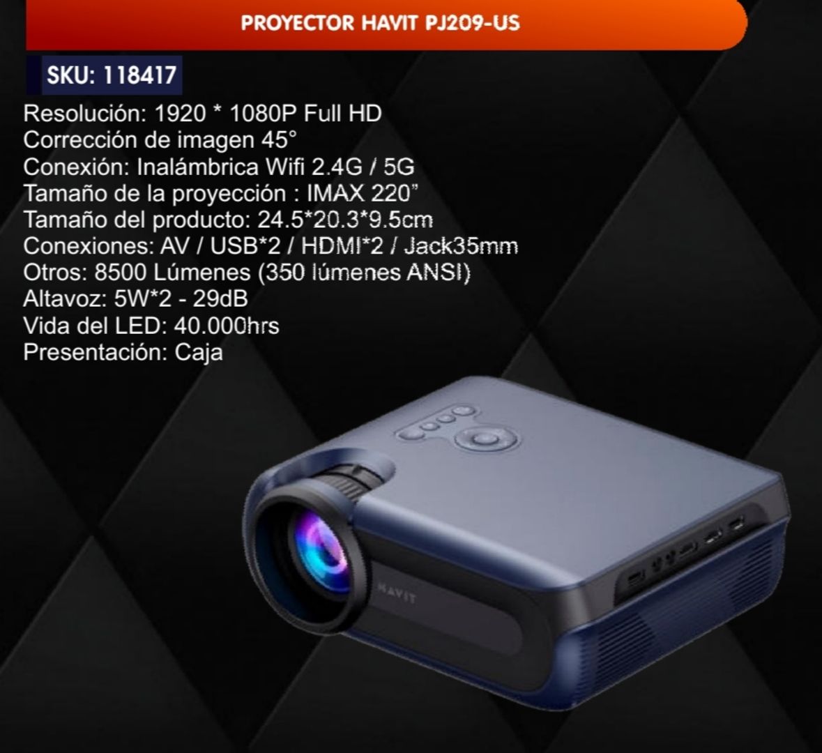 PROYECTOR HAVIT 