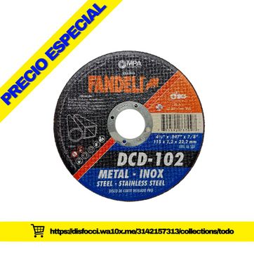 Imagen del producto DISCO FANDELI CORTE DELG METAL INOX PRO