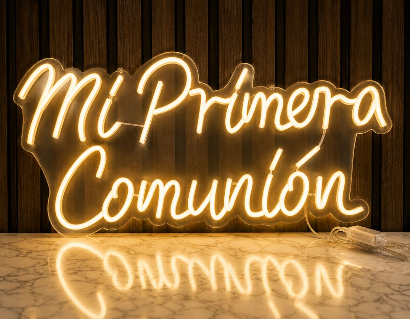 AVISO NEON FLEX MI PRIMERA COMUNIÓN 