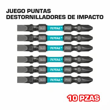 Imagen del producto SET PUNTAS MIXTAS DESTORNILLADOR 10 PIEZAS MAGNÉTICAS