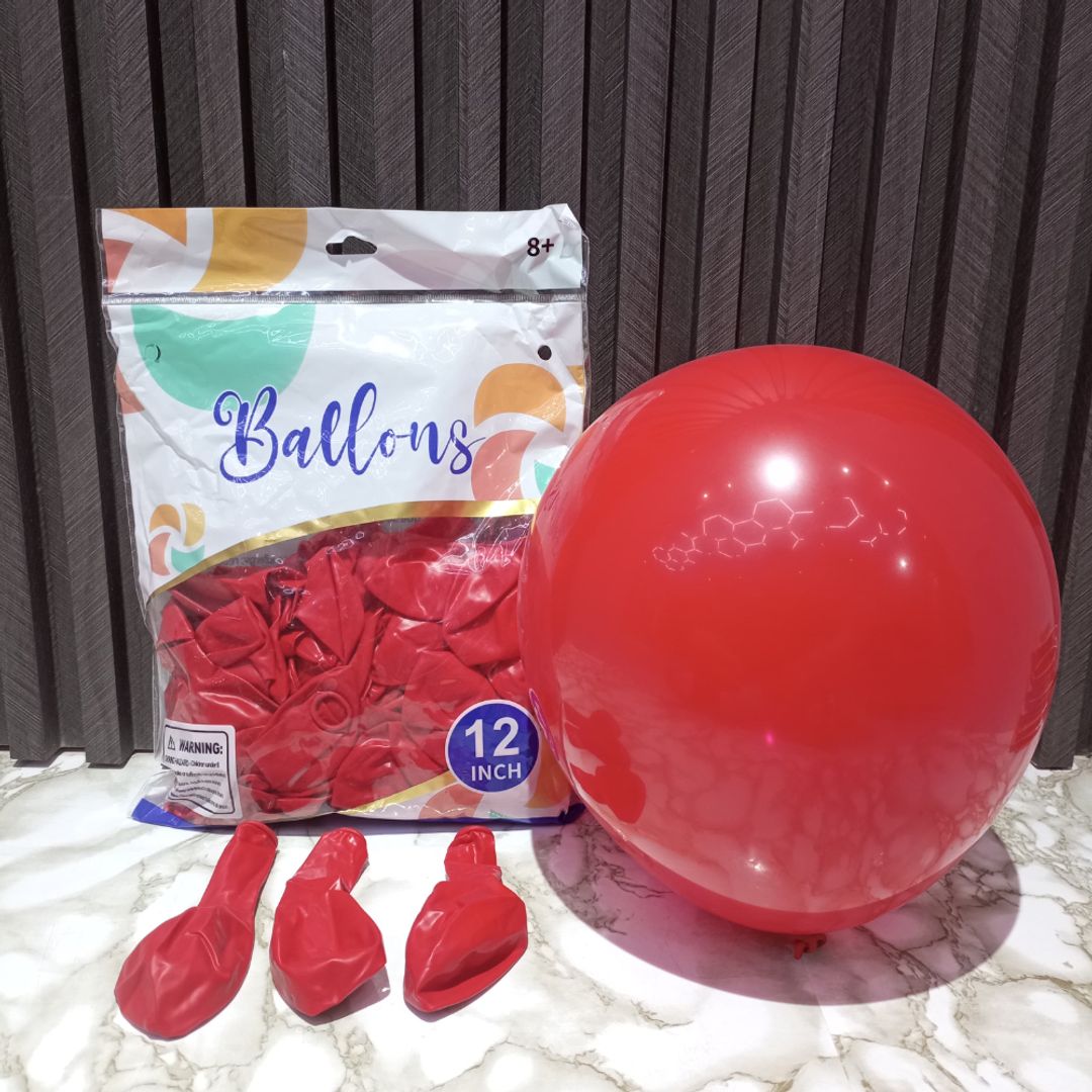 GLOBO MATE ROJO LÁTEX 