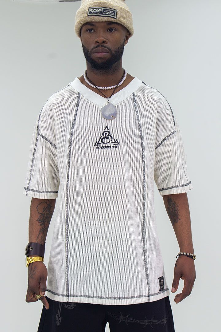 camiseta malla oversize 