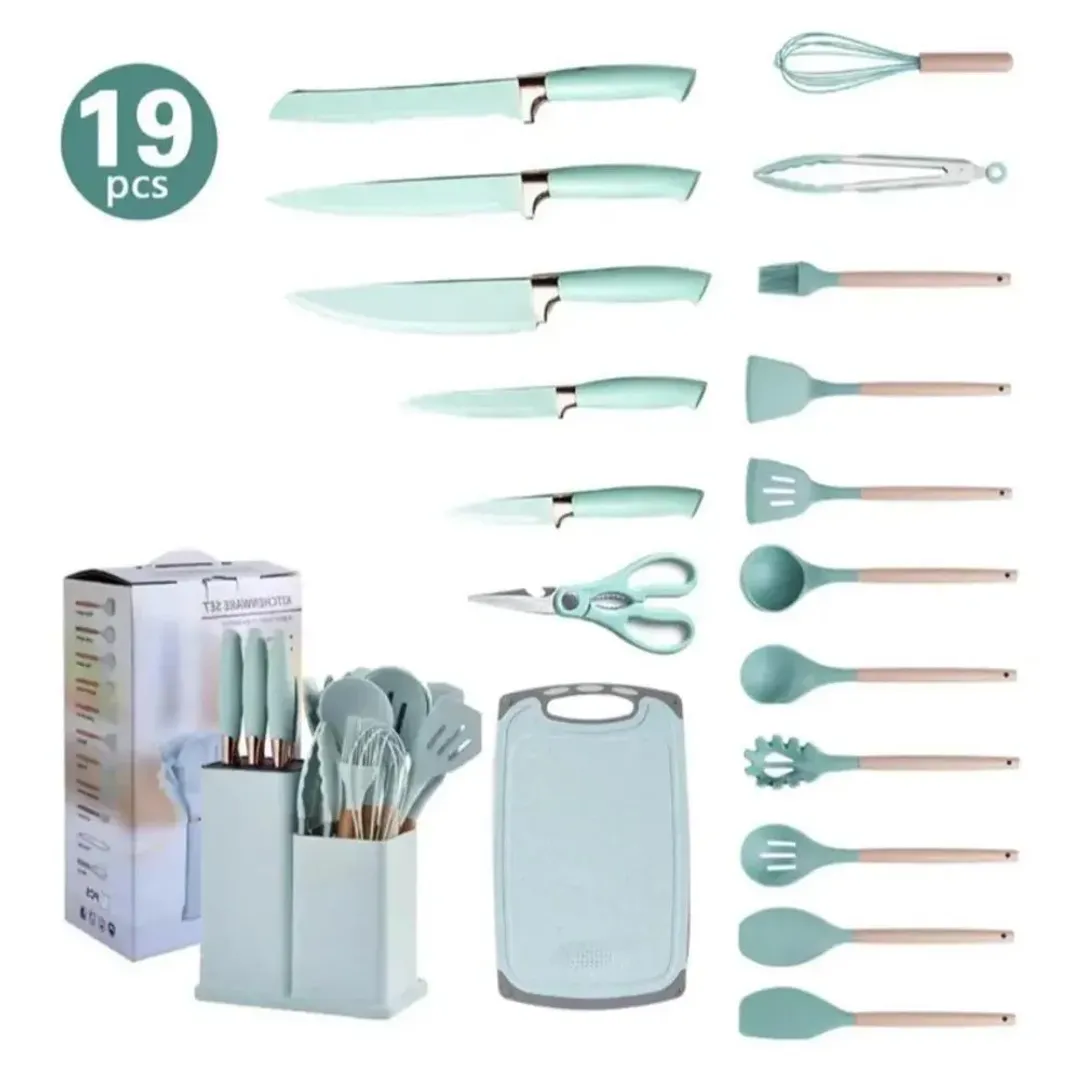 UTENSILIOS DE COCINA 19 PCS CAJA PEQUEÑA