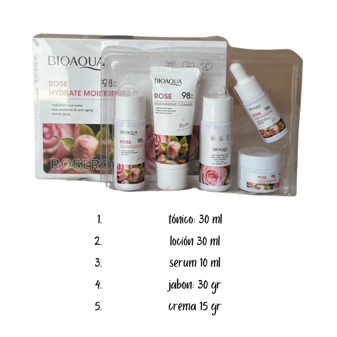 Kit Travel Facial Rosas Bioaqua