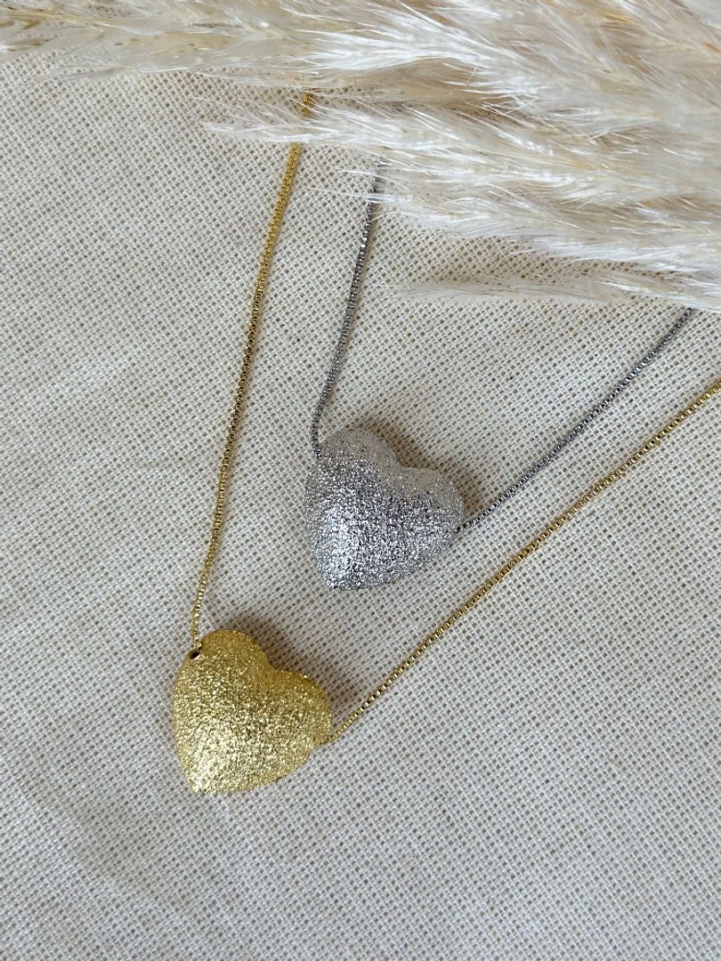 Cadena corazón escarcha 