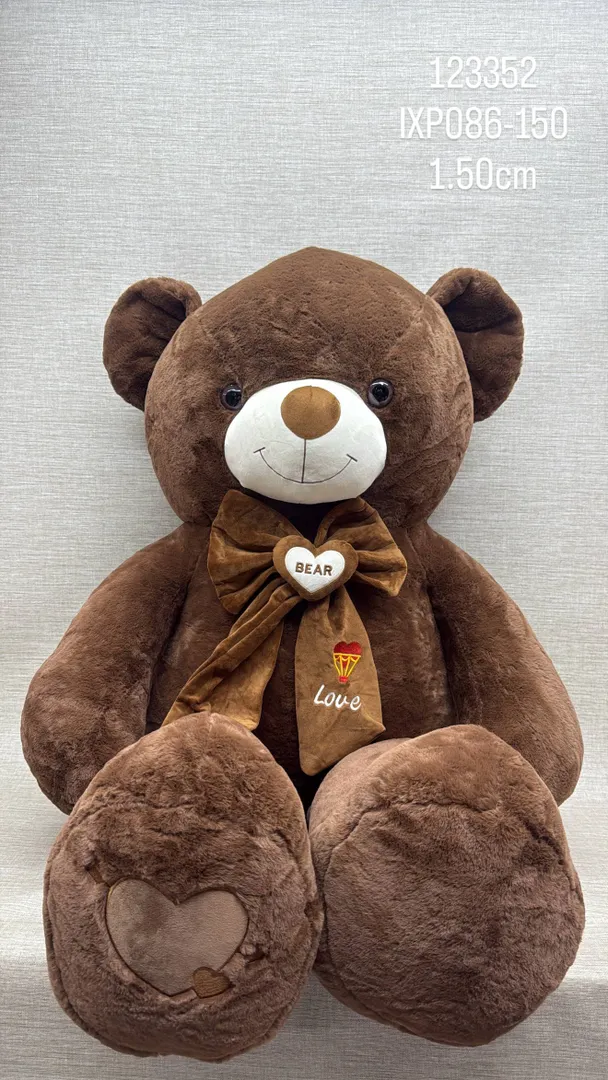 OSO MARRON OSCURO  CON MOÑO BEAR 1,50 CM