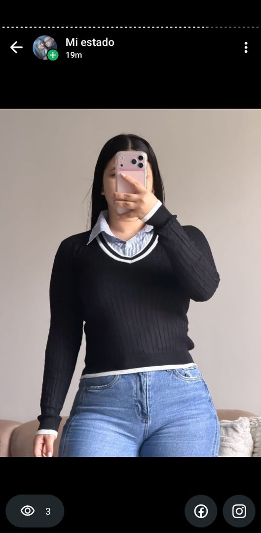 Suéter con cuello