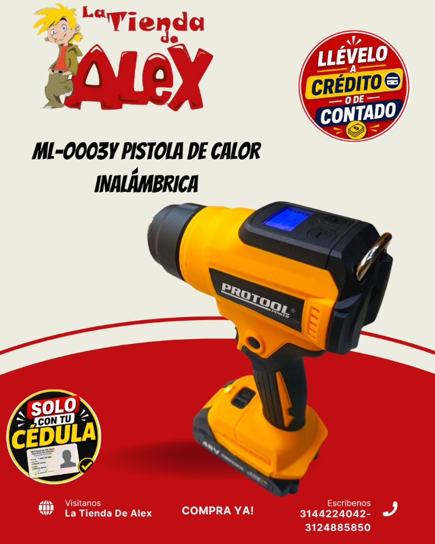 ML-O003Y PISTOLA DE CALOR INALÁMBRICA