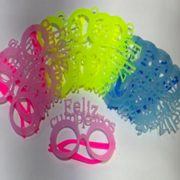 Imagen del producto GAFA NEON FELIZ CUMPLEAÑOS X 12 UNIDADES