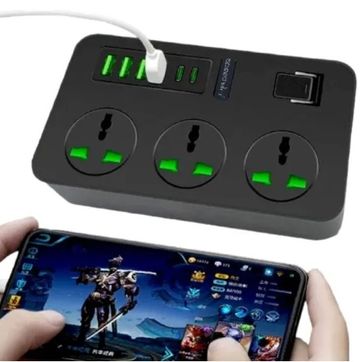 Multitoma SpeedSong USB, eléctrico y Tipo C 3.1A 2mt - imagen 2