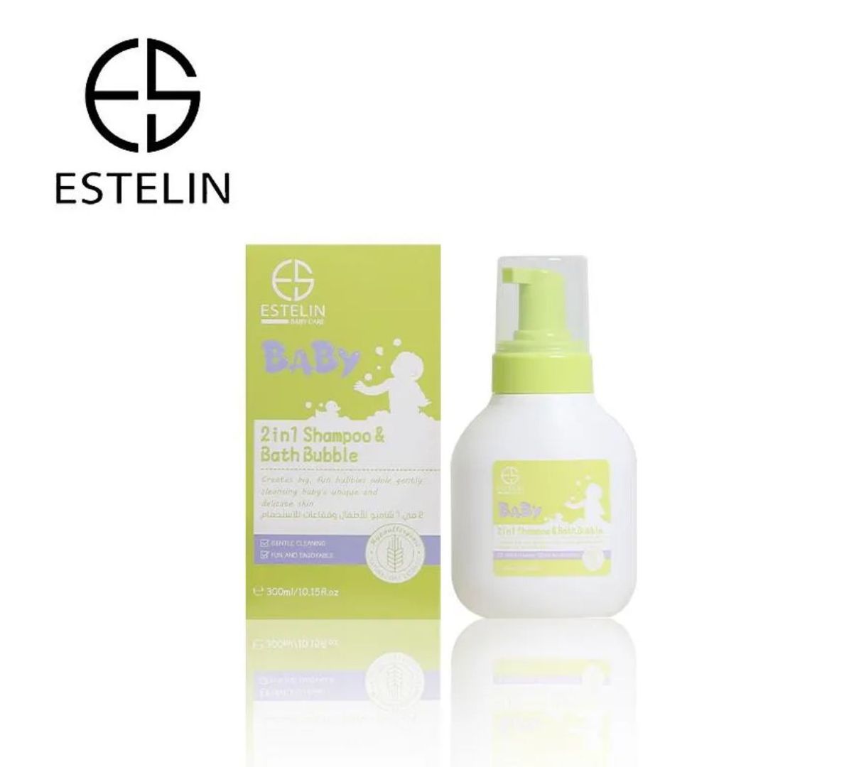 SHAMPOO Y BURBUJA DE BAÑO DE BEBÉ ESTELIN 