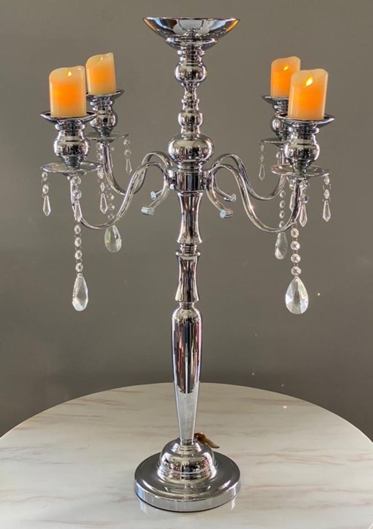 Candelabro Plateado