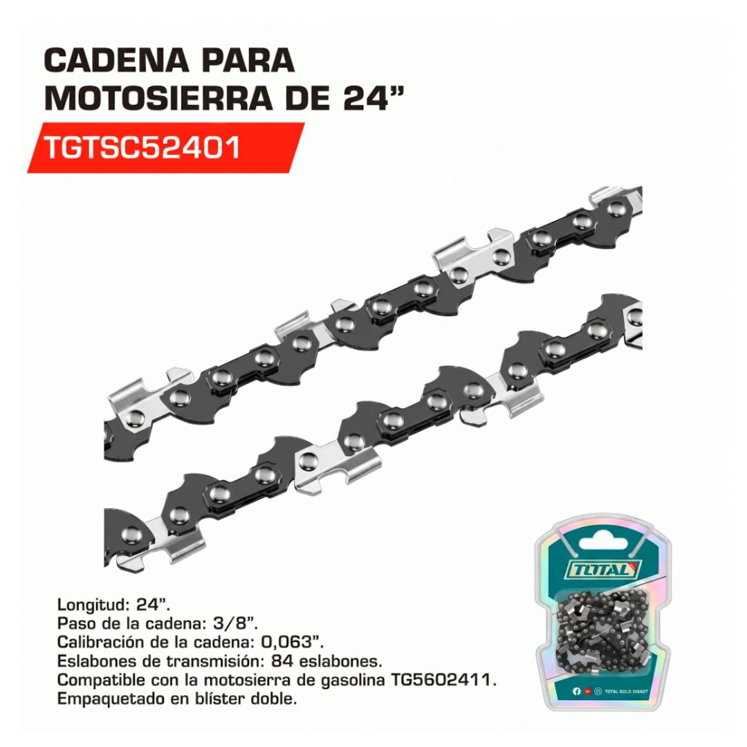 MOTOSIERRA A GASOLINA 24" 62CC