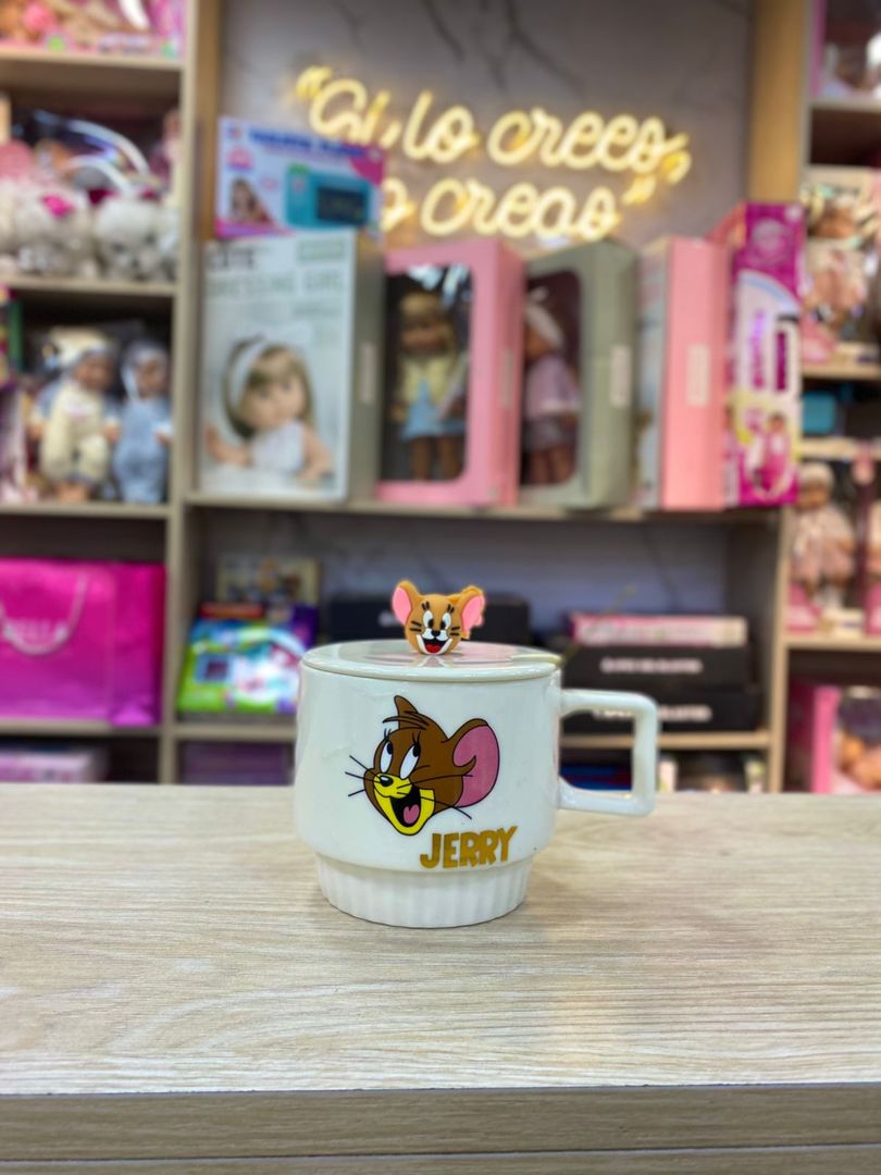 TAZA TOM Y JERRY CON DISEÑO 