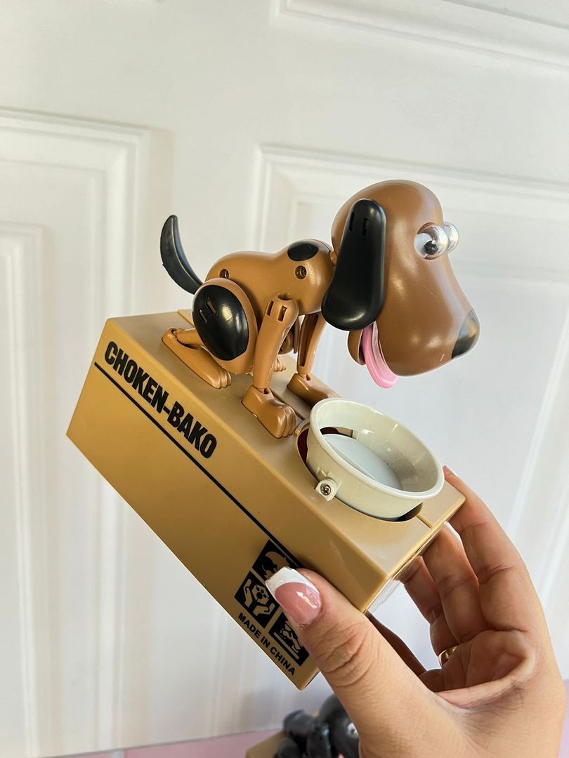 Alcancia perro comemonedas 