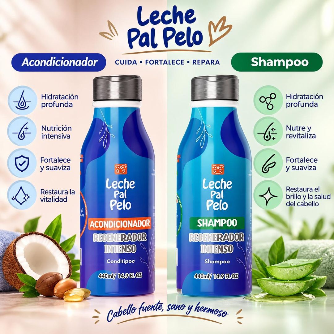 LECHE PAL PELO SHAMPOO/ACONDICIONADOR REGENERADOR INTENSO 400 ML