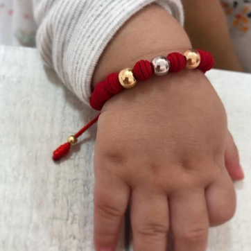 Imagen del producto Pulsera 3 oros en balín y neopreno 6mm 