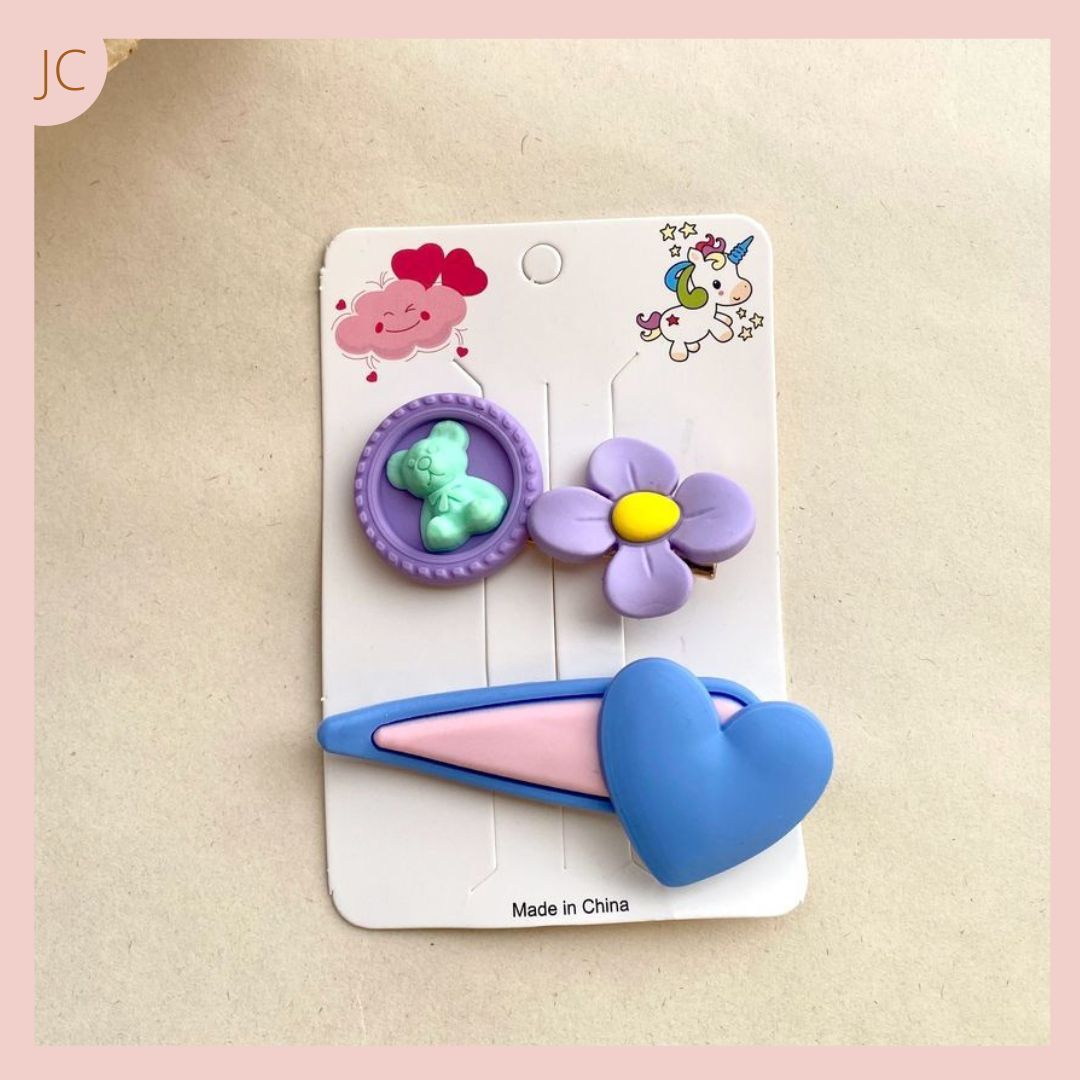 Set Corazón Rosa, Azul, Verde