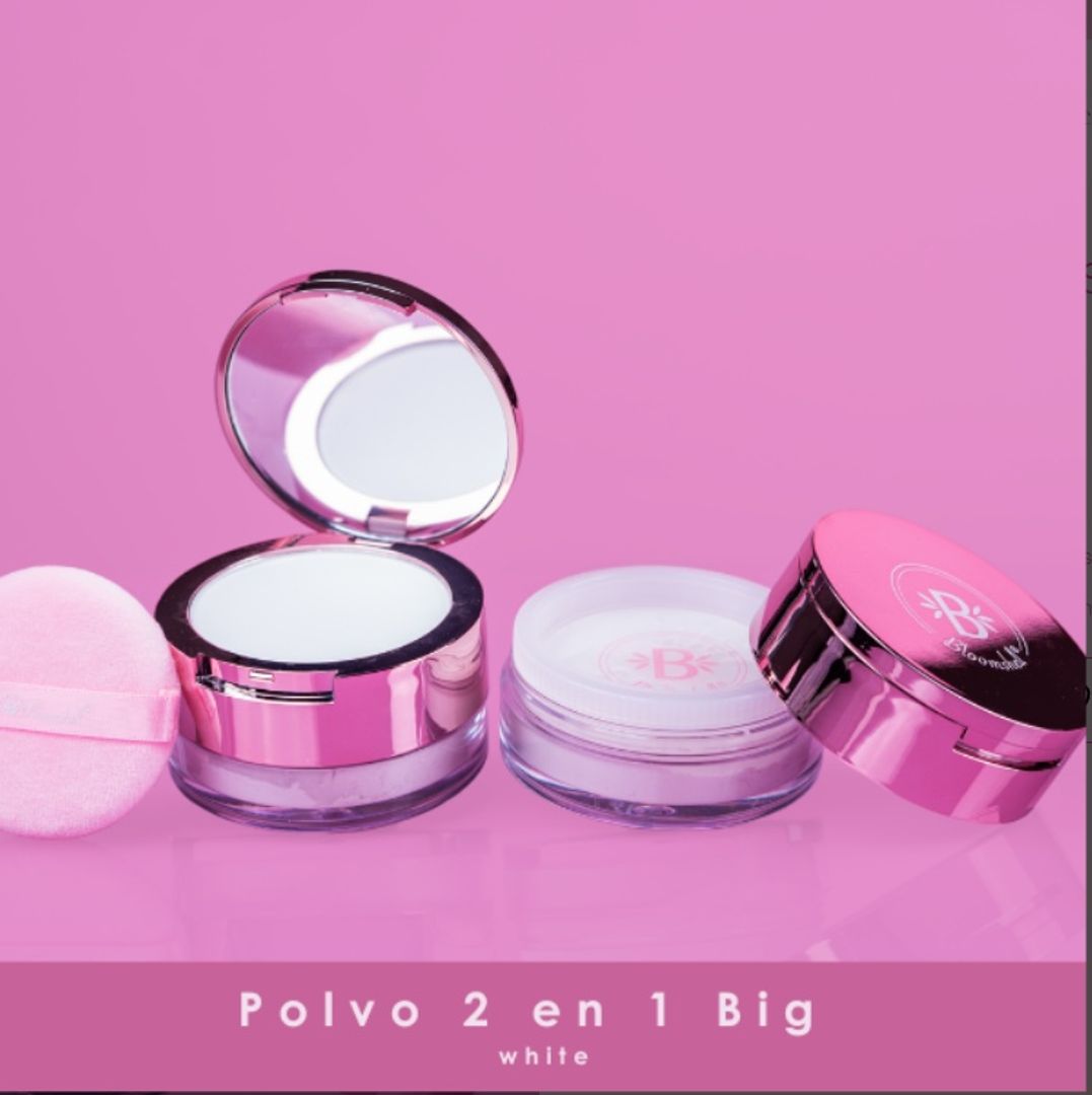 Polvo suelto translucent 2 en 1 grande