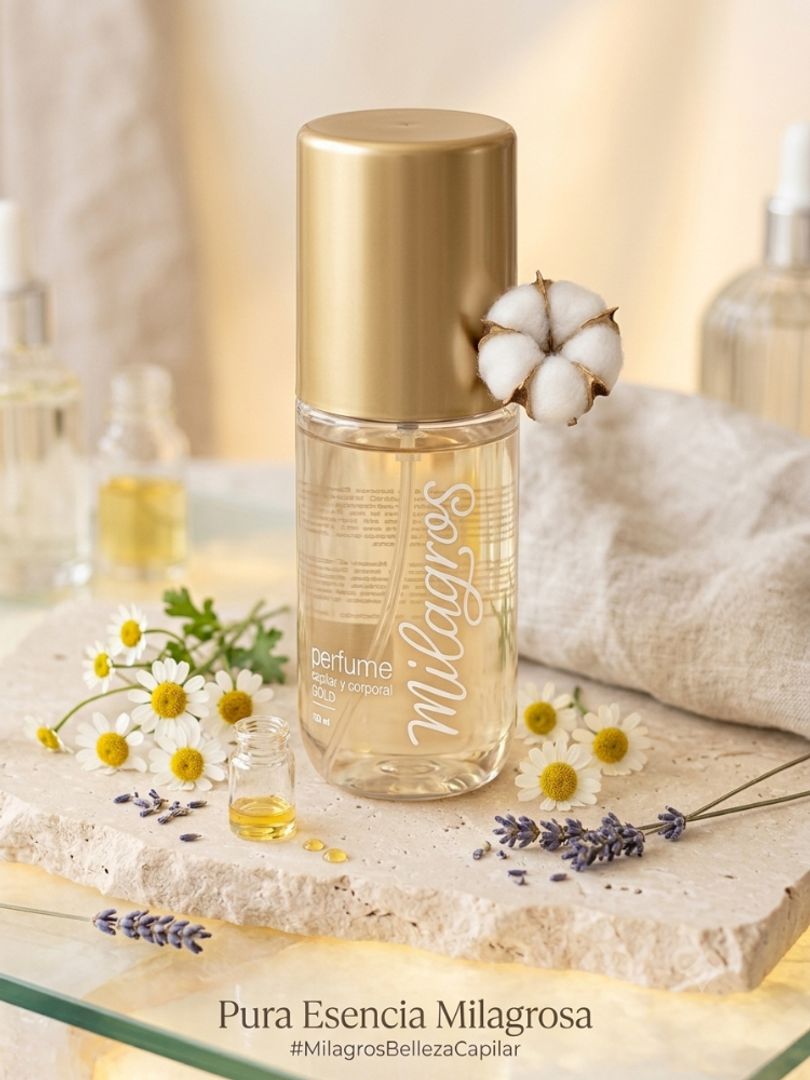Perfume Capilar y Corporal Gold (Notas Herbales y Frescas