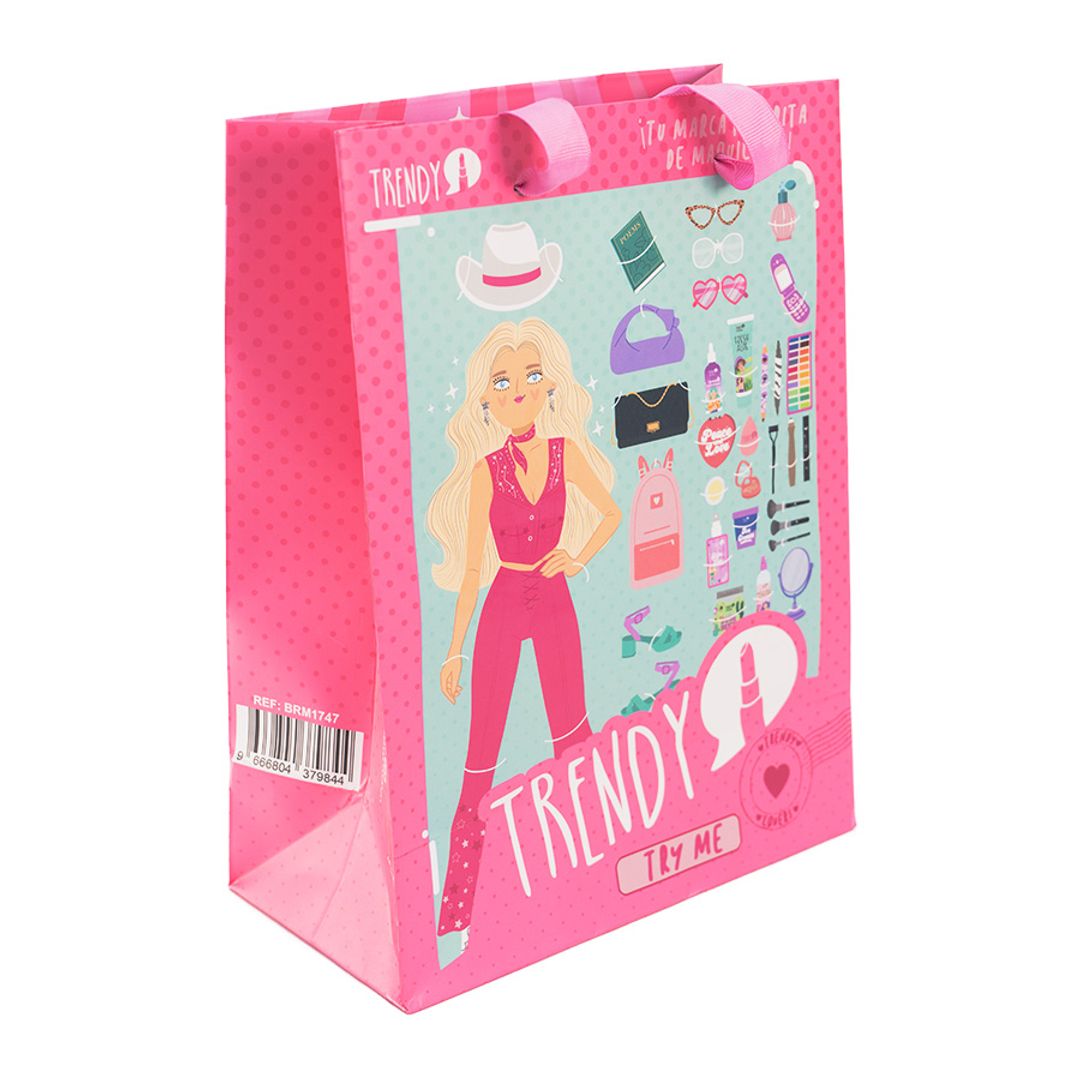 BOLSA PAPEL MEDIANA ROSADA