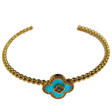 Brazalete en rodio Trébol - imagen 1