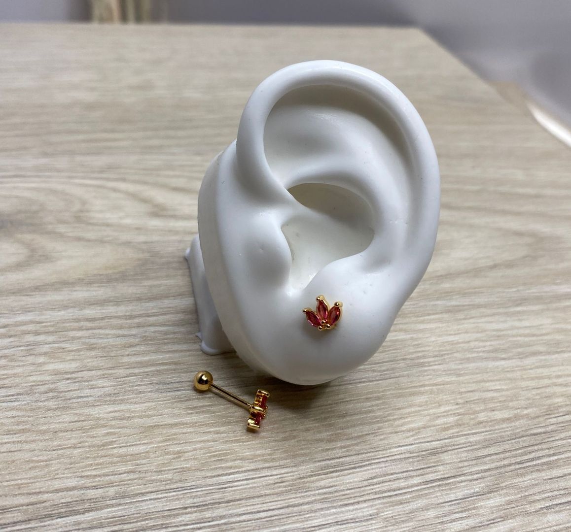 Topo de seguridad, tres pétalos rosado, covergold 