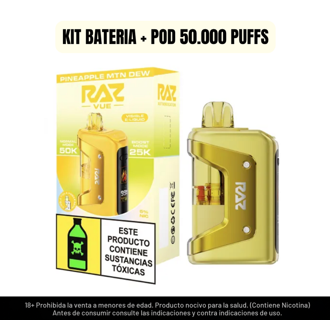 Raz Kit Pineapple Mtn Dew 50.000 Puffs