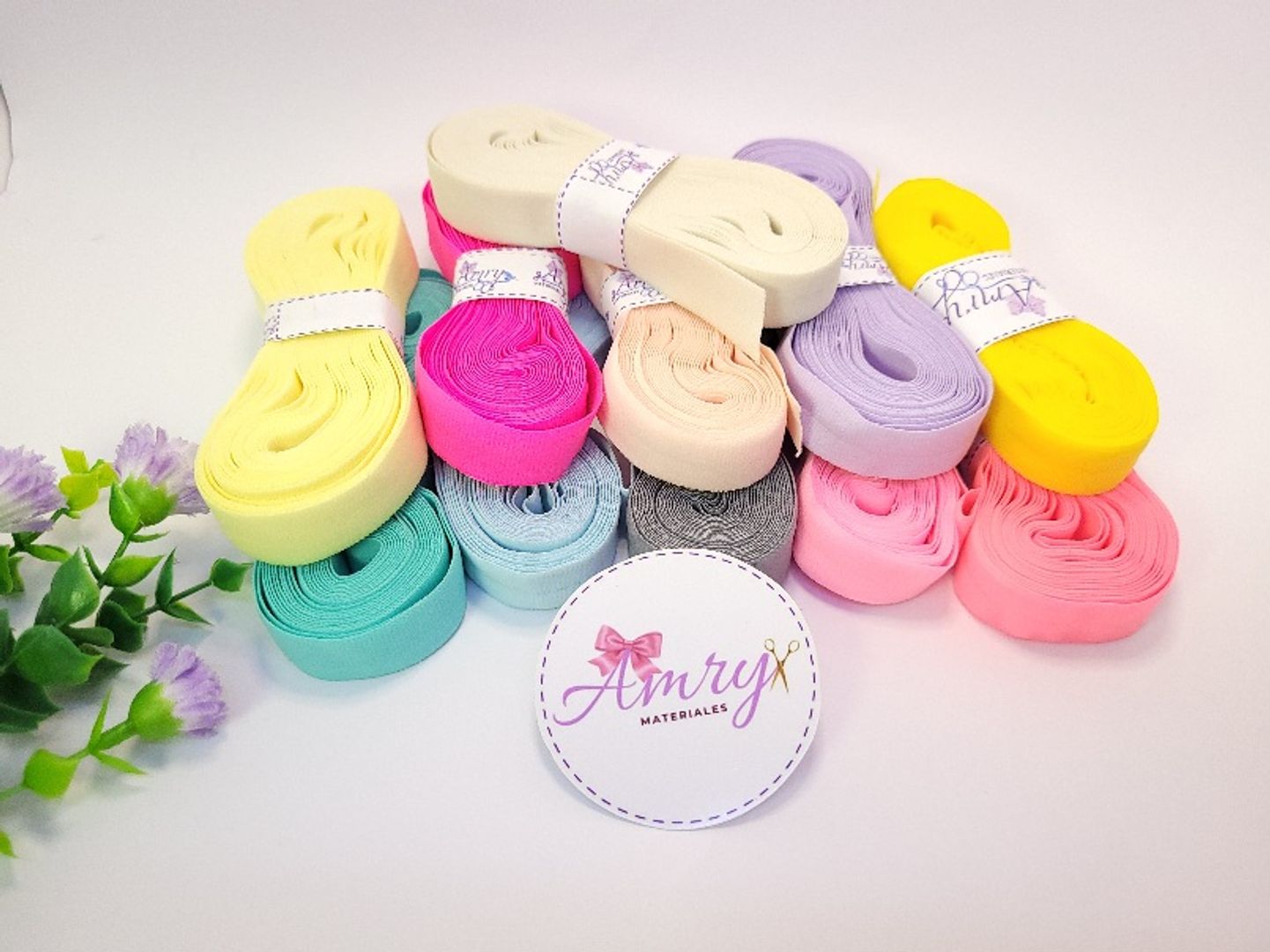 Kit 55mtrs. Sesgo Elástico Suave 1.5cm 