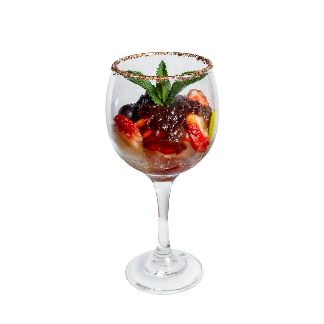 Chelada de frutos rojos