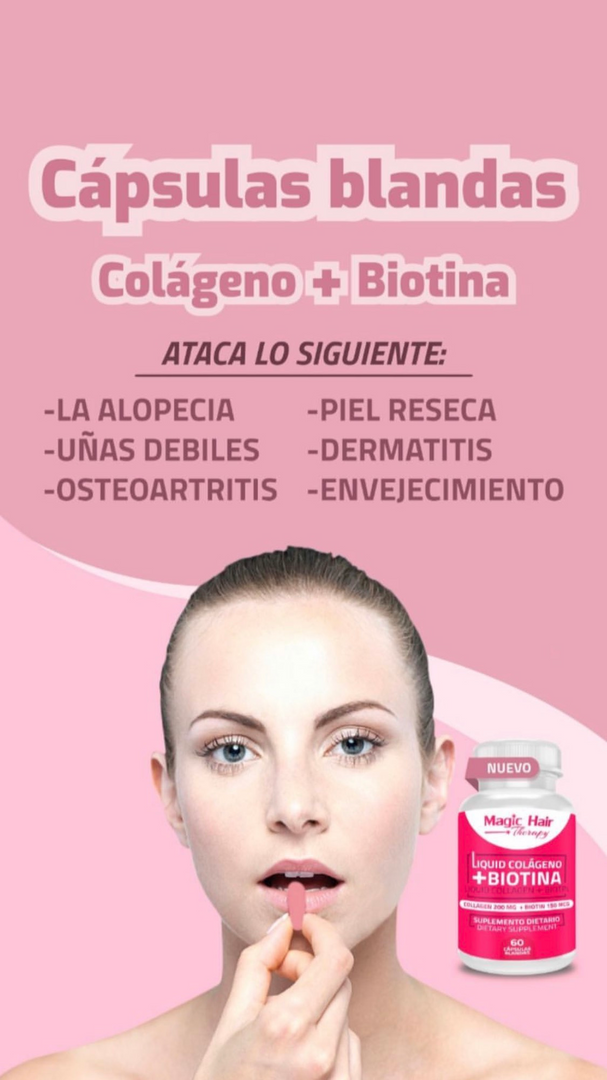 Vitaminas De Biotina y Colageno magichair 