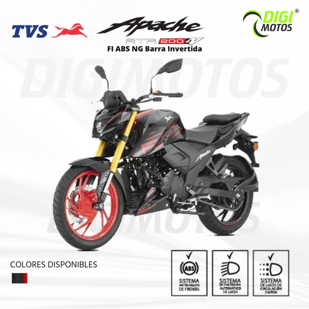 TVS APACHE 200 FI ABS NG Barra Invertida