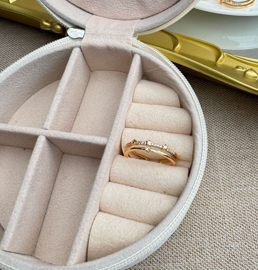 Anillos ajustables en rodio 