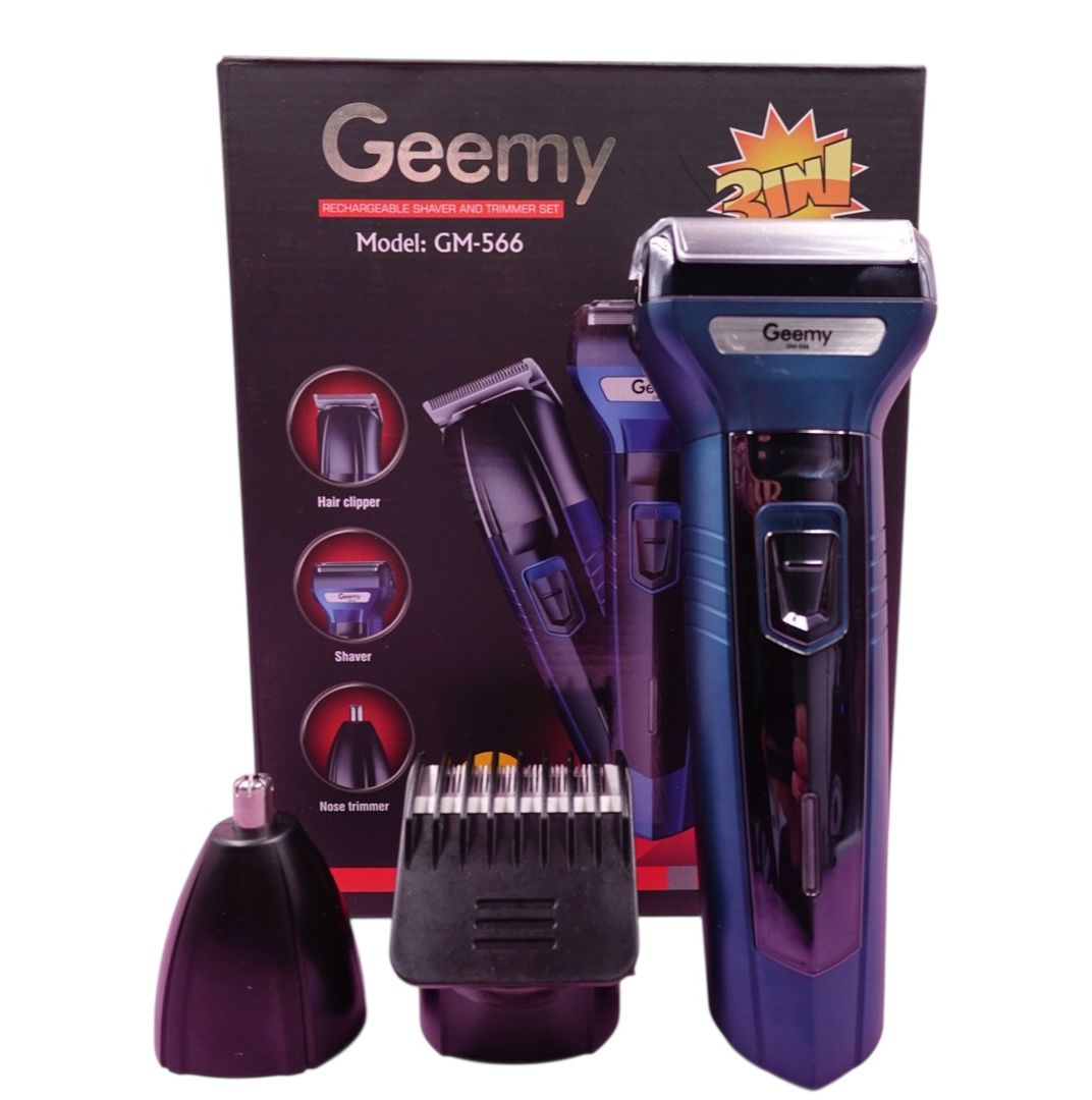 MAQUINA AFEITADORA GEEMY 3 EN 1 RECARGABLE