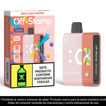 Off Stamp Sour Lush Gummy 16.000 Puffs Kit Bateria Y Pod - imagen 1