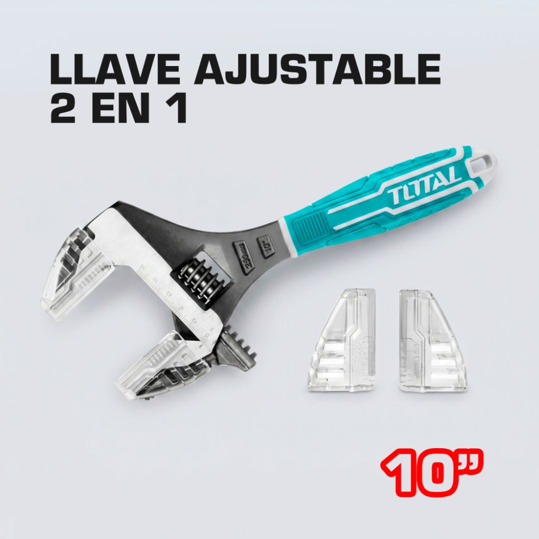 LLAVE AJUSTABLE 2 EN 1 CON PROTECTOR  10" 250MM