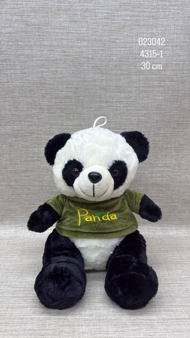 PANDA CON CAMISA DE 30 CM
