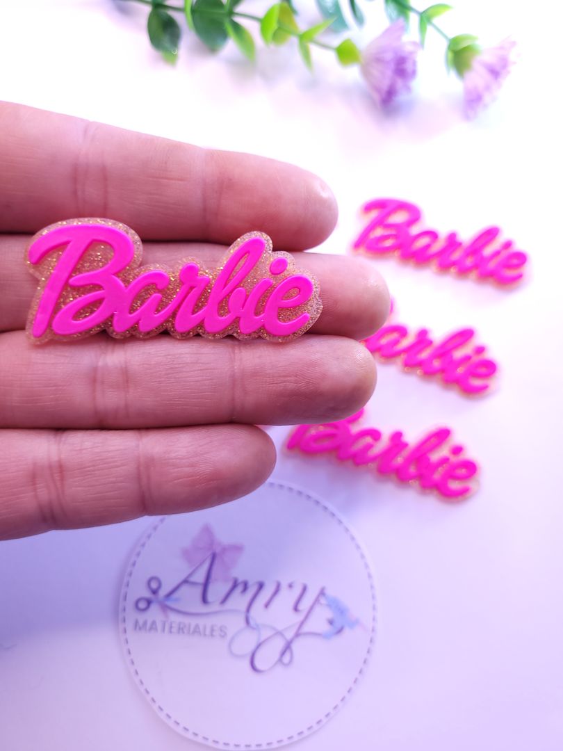 Barbie 5x2cm Brillo y fucsia 