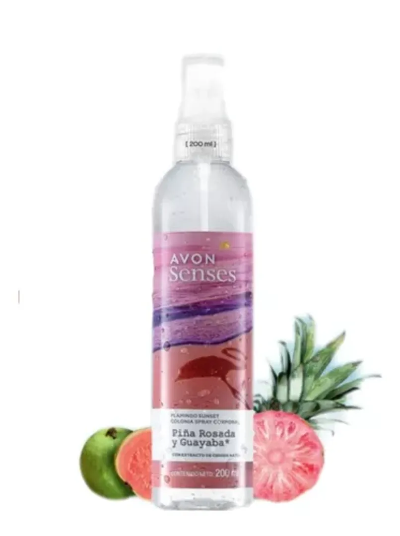 SPLASH CORPORAL SENSES PIÑA ROSADA Y GUAYABA Avon 200 ml
