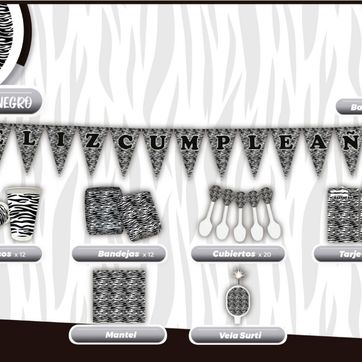 Imagen del producto DECORACIÓN CEBRA NEGRA 