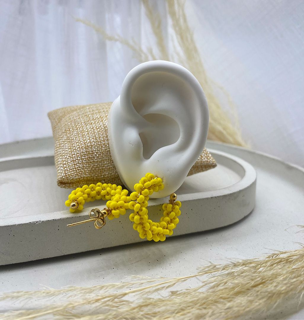 Topo candonga artesanal, amarillo grande, covergold 